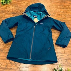 NWT PATAGONIA Womens 3-in-1 Powder Town Zip Up Coat Jacket Lagom Blue Hooded XS